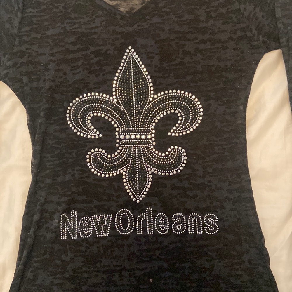 rhinestone long sleeve top